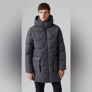 NWT Men's Piombo Gray Hooded Puffer Jacket - XXL - $239 MSRP